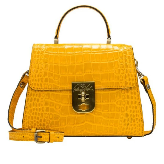 Best Sale π Patricia Nash Chauny Leather Top Handle Satchel Cognac Croc π 9 Best Sale π Patricia Nash Chauny Leather Top Handle Satchel Cognac Croc π - Image 7