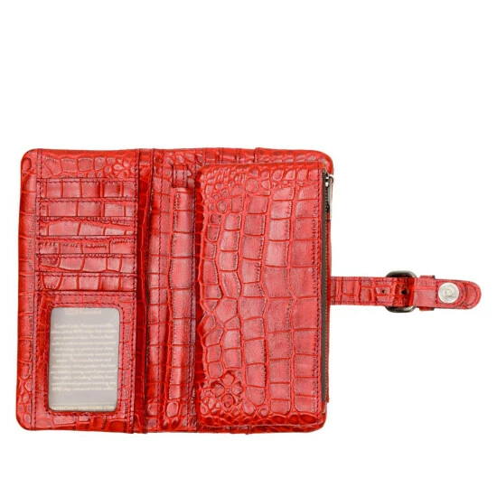Flash Sale π₯ Patricia Nash Welwyn Leather Trifold Wallet Red Berry Croc π 4 Flash Sale π₯ Patricia Nash Welwyn Leather Trifold Wallet Red Berry Croc π - Image 2