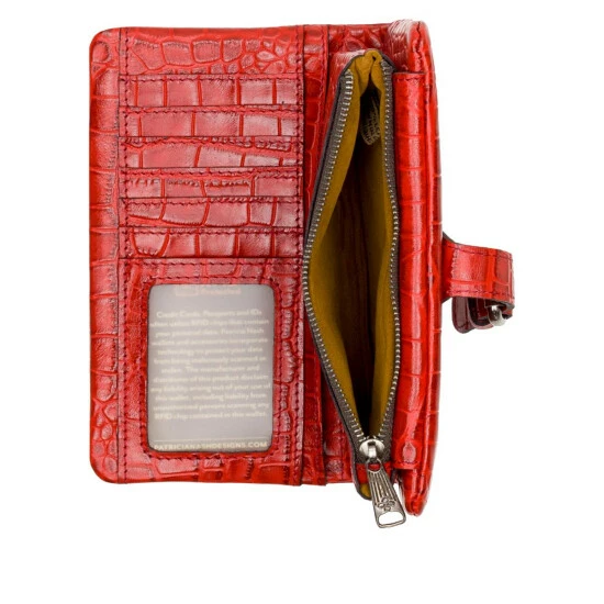 Flash Sale π₯ Patricia Nash Welwyn Leather Trifold Wallet Red Berry Croc π 6 Flash Sale π₯ Patricia Nash Welwyn Leather Trifold Wallet Red Berry Croc π - Image 4