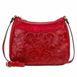 Brand new ⭐ Patricia Nash Braydon Leather Hobo Red Berry Tooled 👍 -Vintage Leather Handbag Store unnamed file 1129