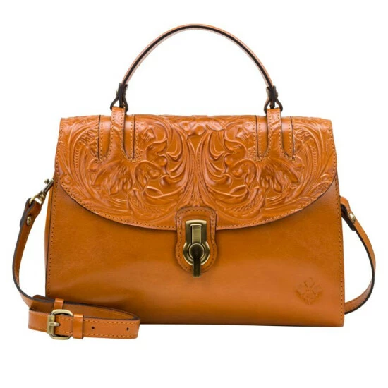 Best Sale β Patricia Nash Stintino Vintage Leather Flap Satchel Cognac Tooled 𧨠7 Best Sale β Patricia Nash Stintino Vintage Leather Flap Satchel Cognac Tooled 𧨠- Image 5