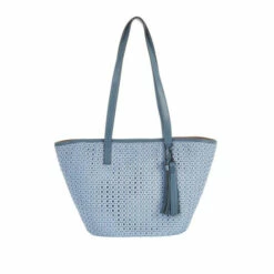 Best reviews of 🎉 Patricia Nash Marconia Woven Tote Blue Looped Weave 🎉