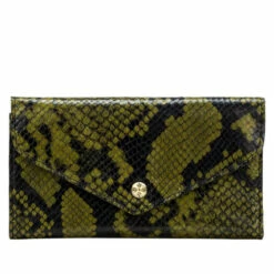 Promo β¨ Patricia Nash Cori Leather Envelope Wallet With RFID Technology Olive Python π€©