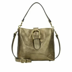 Cheapest 👍 "As Is" Patricia Nash Irving Leather Satchel With Crossbody Strap Antique Gold 🎉