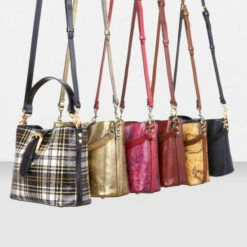 Best deal 🥰 Patricia Nash Irving Leather Satchel With Crossbody Strap British Tan 👍 -Vintage Leather Handbag Store unnamed file 146