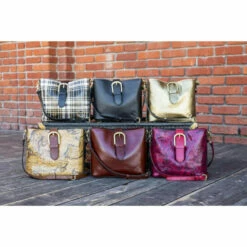 Best deal 🥰 Patricia Nash Irving Leather Satchel With Crossbody Strap British Tan 👍 -Vintage Leather Handbag Store unnamed file 151