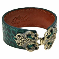 Best Pirce 🔔 Patricia Nash Avena Leather Filigree Clasp Cuff 🧨