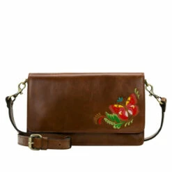 Vintage Leather Handbag Store 12 Deals π Patricia Nash Annecy Flap Leather Crossbody Sunset Embroidered π
