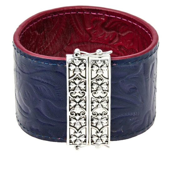 Flash Sale 𧨠Patricia Nash Oliana Reversible Leather Floret Design Cuff Mauve Tooled/magenta Croc π 6 Flash Sale 𧨠Patricia Nash Oliana Reversible Leather Floret Design Cuff Mauve Tooled/magenta Croc π - Image 5