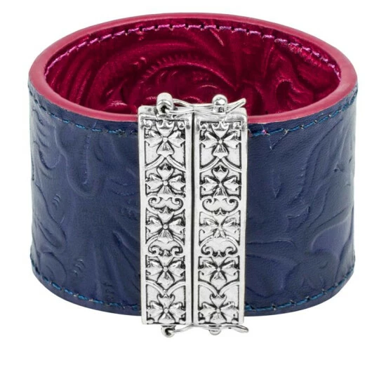 Flash Sale 𧨠Patricia Nash Oliana Reversible Leather Floret Design Cuff Mauve Tooled/magenta Croc π 10 Flash Sale 𧨠Patricia Nash Oliana Reversible Leather Floret Design Cuff Mauve Tooled/magenta Croc π - Image 9