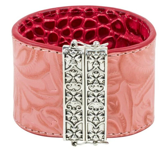 Flash Sale 𧨠Patricia Nash Oliana Reversible Leather Floret Design Cuff Mauve Tooled/magenta Croc π 11 Flash Sale 𧨠Patricia Nash Oliana Reversible Leather Floret Design Cuff Mauve Tooled/magenta Croc π - Image 10