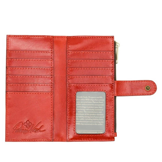 Hot Sale β Patricia Nash Nazari Leather Bifold Wallet Coral Multi 𧨠6 Hot Sale β Patricia Nash Nazari Leather Bifold Wallet Coral Multi 𧨠- Image 4