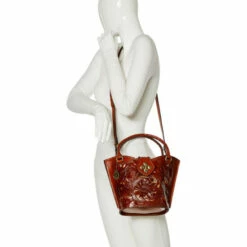 Cheapest 🥰 Patricia Nash Ninetta Leather V-Shaped Tooled Tote Blue Coral ✨ -Vintage Leather Handbag Store unnamed file 396