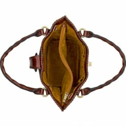 Cheapest 🥰 Patricia Nash Ninetta Leather V-Shaped Tooled Tote Blue Coral ✨ -Vintage Leather Handbag Store unnamed file 398