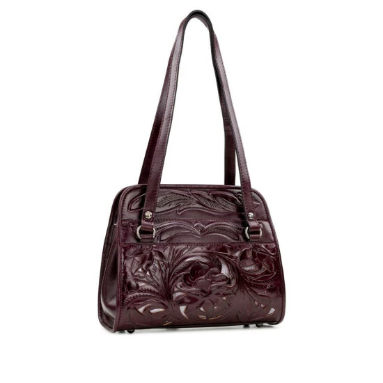 Buy β Patricia Nash Bruna Tooled Leather Satchel Plum 𧨠4 Buy β Patricia Nash Bruna Tooled Leather Satchel Plum 𧨠- Image 2