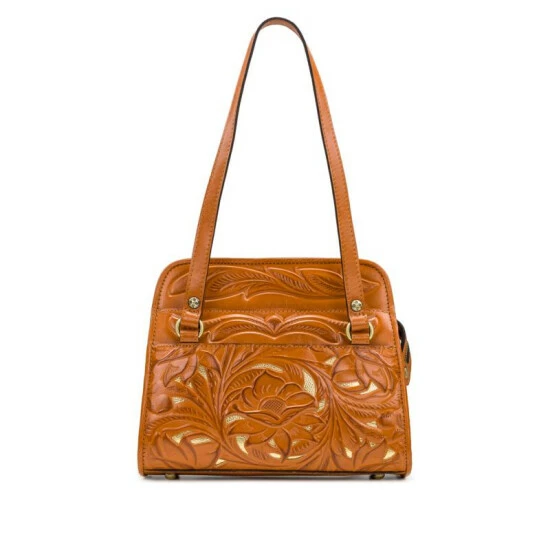 Buy β Patricia Nash Bruna Tooled Leather Satchel Plum 𧨠8 Buy β Patricia Nash Bruna Tooled Leather Satchel Plum 𧨠- Image 6