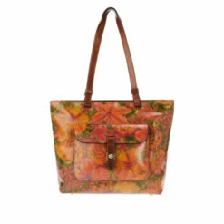Vintage Leather Handbag Store 16 Outlet π Patricia Nash Madison Leather Tote Floral Oil Painting π