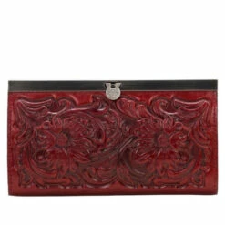Wholesale ✨ Patricia Nash Cauchy Leather Wallet Red Veg Tan Tooled 🔔 -Vintage Leather Handbag Store unnamed file 426