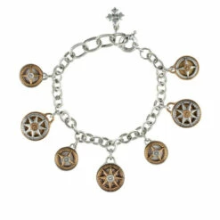 Brand new 🔔 Patricia Nash Two-Tone Compass Charm Bracelet 👍