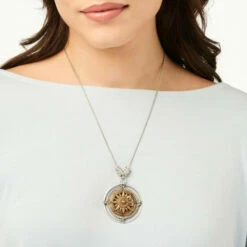 Best Pirce 💯 Patricia Nash Two-Tone Compass Drop Adjustable Necklace 😍 -Vintage Leather Handbag Store unnamed file 470