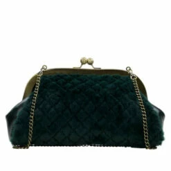 Deals 🥰 Patricia Nash Gisele Frame Bag Verde Quilted Faux Fur ✨ -Vintage Leather Handbag Store unnamed file 478