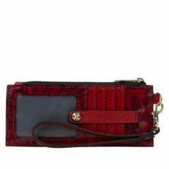 Best deal 🌟 Patricia Nash Alanna Leather Credit Card Wristlet Wallet Cognac Croc 🤩 -Vintage Leather Handbag Store unnamed file 56