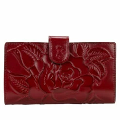 New 😉 Patricia Nash Linnet Leather Frame Wallet Berry Red Tooled ⌛ -Vintage Leather Handbag Store unnamed file 577
