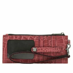 Best deal 🌟 Patricia Nash Alanna Leather Credit Card Wristlet Wallet Cognac Croc 🤩 -Vintage Leather Handbag Store unnamed file 58