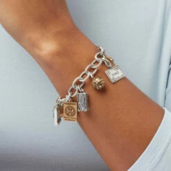 Outlet ✨ Patricia Nash World Traveler Two-Tone Dangle Bracelet ✨ -Vintage Leather Handbag Store unnamed file 627