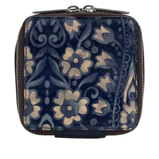 Budget 𧨠Patricia Nash Camogli Leather Square Jewelry Case Folklore Blue π 9 Budget 𧨠Patricia Nash Camogli Leather Square Jewelry Case Folklore Blue π - Image 7