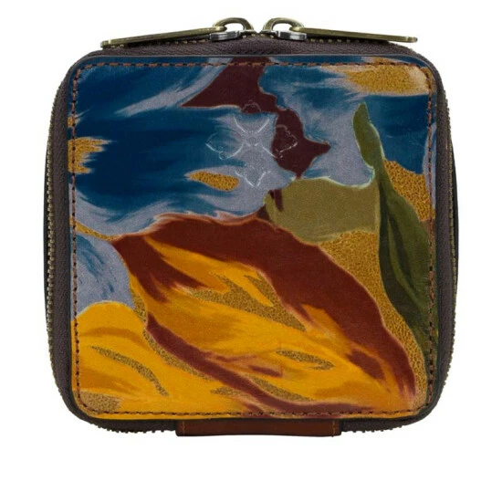 Budget 𧨠Patricia Nash Camogli Leather Square Jewelry Case Folklore Blue π 10 Budget 𧨠Patricia Nash Camogli Leather Square Jewelry Case Folklore Blue π - Image 8