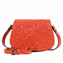 Hot Sale ❤️ Patricia Nash Finch Leather Crossbody Bag Coral Tooled 🔔 -Vintage Leather Handbag Store unnamed file 68