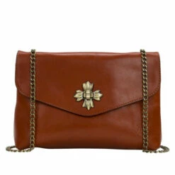 Hot Sale ⌛ Patricia Nash Meldon Chain Leather Crossbody Cinnamon Vintage Veg Tan 🎁 -Vintage Leather Handbag Store unnamed file 714