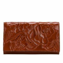 Buy ✔️ Patricia Nash Emlyn Leather Trifold Wallet With RFID Protection Sun Rose Tooled 😉 -Vintage Leather Handbag Store unnamed file 764