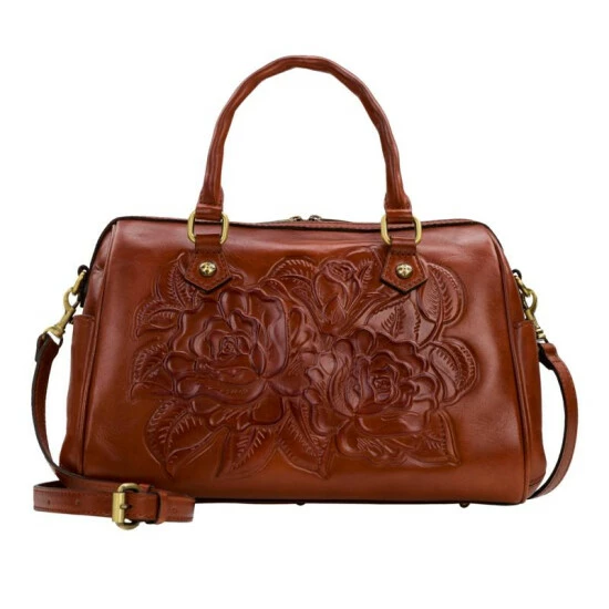 Cheapest π Patricia Nash Skye Leather Satchel Cinnamon Rose Tooled π₯° 7 Cheapest π Patricia Nash Skye Leather Satchel Cinnamon Rose Tooled π₯° - Image 5
