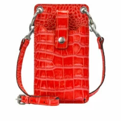 Outlet 🔥 Patricia Nash Farleigh Leather Phone Crossbody Wallet Cognac Croc 🔥 -Vintage Leather Handbag Store unnamed file 778