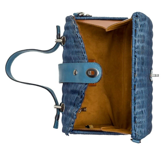 Budget π Patricia Nash Mersea Rattan Satchel With Scarf Safflower Blue π€© 4 Budget π Patricia Nash Mersea Rattan Satchel With Scarf Safflower Blue π€© - Image 2