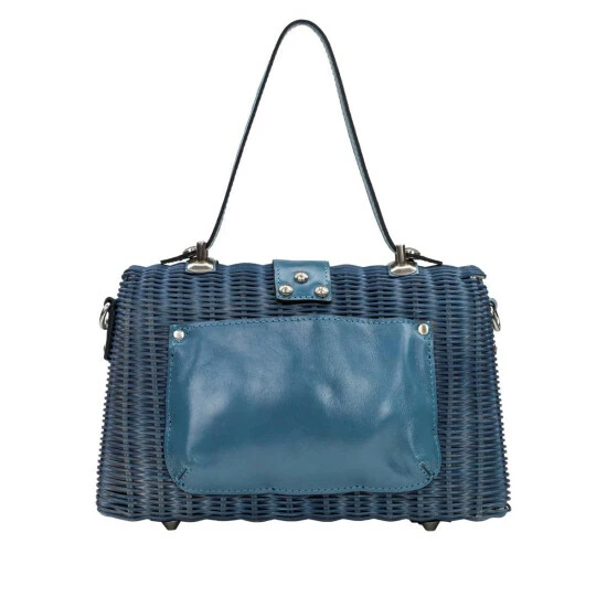 Budget π Patricia Nash Mersea Rattan Satchel With Scarf Safflower Blue π€© 5 Budget π Patricia Nash Mersea Rattan Satchel With Scarf Safflower Blue π€© - Image 3