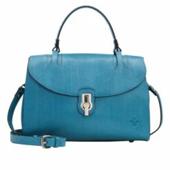 Hot Sale ❤️ Patricia Nash Stintino Vintage Leather Flap Satchel Burnt Yellow Lizard ✨