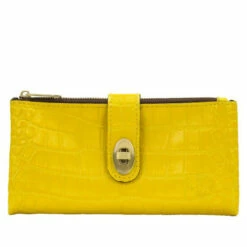 New 💯 Patricia Nash Annesley Leather Wristlet Wallet Yellow Croc 😍 -Vintage Leather Handbag Store unnamed file 988